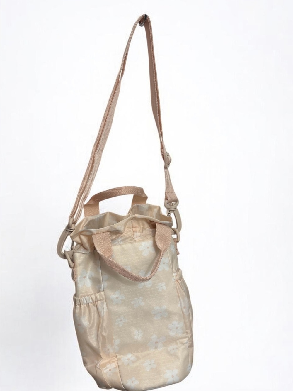 Pale Pink Bucket Crossbody Bag with Adjustable Strap - Picture 4 of 6